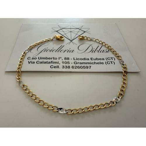 BRACCIALE ORO 18 Kt 750% Uomo Donna...