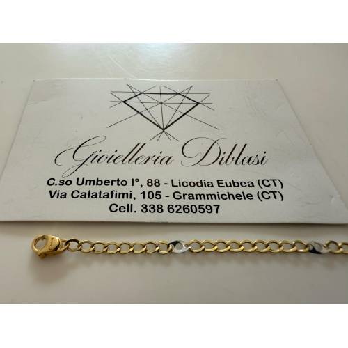 BRACCIALE ORO 18 Kt 750% Uomo Donna...