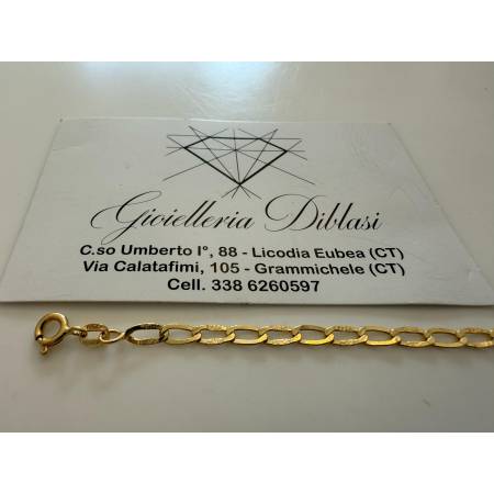 BRACCIALE In ORO GIALLO Unisex Oro 18 KT 750% Made In Italy