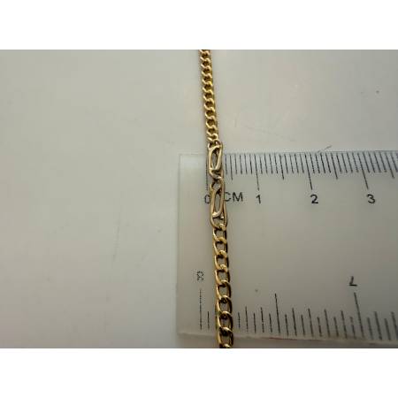 BRACCIALE In ORO 18 Karati 750% Uomo Donna Bicolore GIALLO BIANCO Maglia Catena