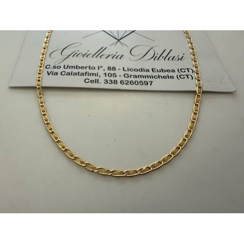 COLLANA In ORO GIALLO 18 Karati 750%...