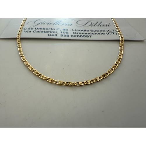 COLLANA In ORO GIALLO 18 Karati 750%...