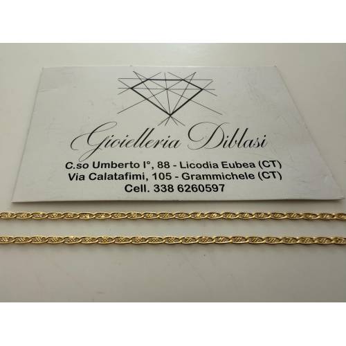 COLLANA In ORO GIALLO 18 Karati 750%...