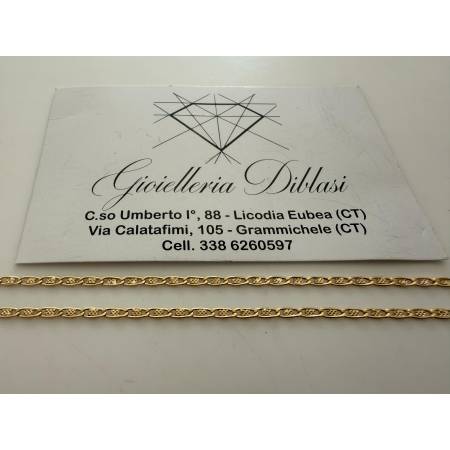 COLLANA In ORO GIALLO 18 Karati 750% Uomo Donna Unisex COLLIER Catena Girocollo