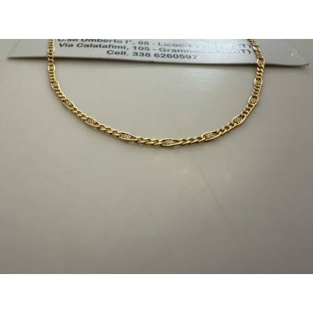 COLLANA In ORO GIALLO 18 Karati 750% Uomo Donna Unisex COLLIER Catena Girocollo