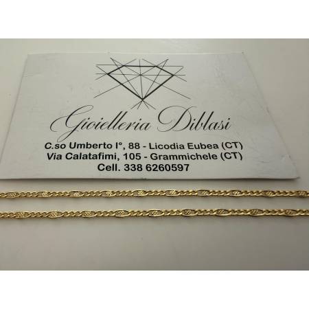 COLLANA In ORO GIALLO 18 Karati 750% Uomo Donna Unisex COLLIER Catena Girocollo