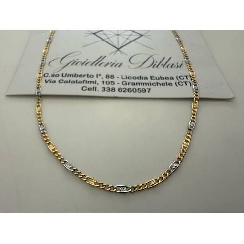 COLLANA In ORO GIALLO BIANCO 18...
