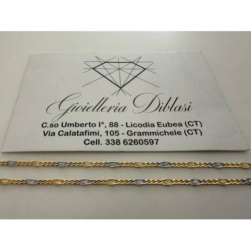 COLLANA In ORO GIALLO BIANCO 18...