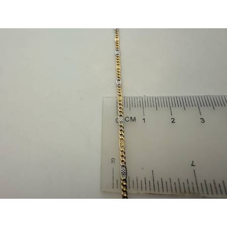 COLLANA In ORO GIALLO BIANCO 18 Karati 750% Uomo Donna COLLIER Catena Girocollo