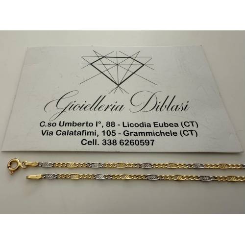 COLLANA In ORO GIALLO BIANCO 18...