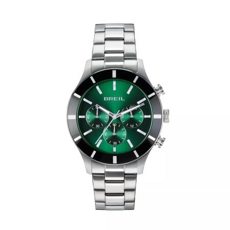 OROLOGIO BREIL TRIBE REMIXER TW2115 Uomo Acciaio Verde Argento Cronografo Data