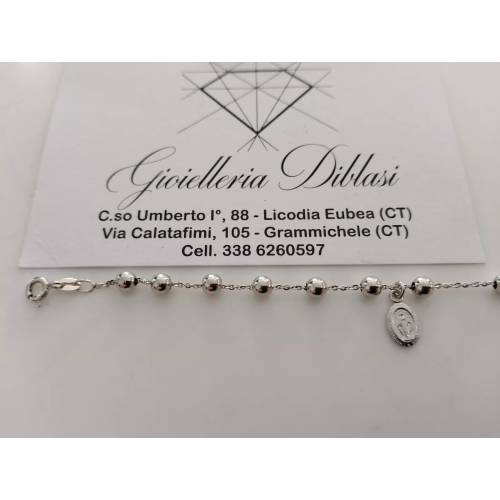 BRACCIALE ROSARIO In ORO BIANCO 18 Kt...