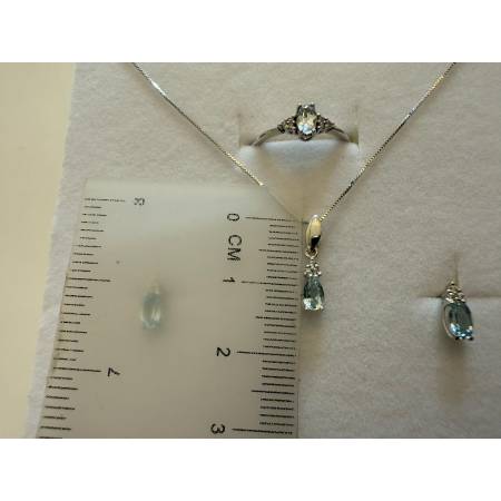 Parure COLLANA PUNTO LUCE ORECCHINI ANELLO ORO BIANCO 18 KARATI 750% E ZIRCONI