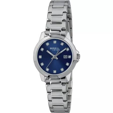 OROLOGIO BREIL Donna Polso CLASSIC ELEGANCE Acciaio Argento Blu Cristalli EW0409