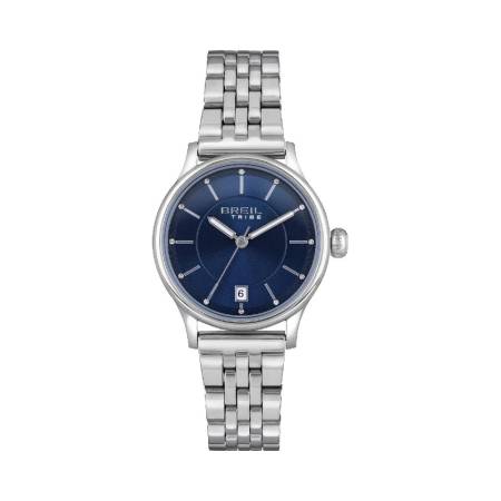 OROLOGIO BREIL Tribe Donna Da Polso CLASSY In Acciaio Argento Blu Datario EW0497