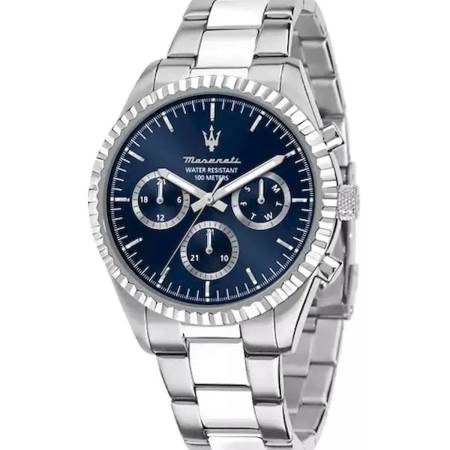 OROLOGIO MASERATI Da Polso Uomo COMPETIZIONE In Acciaio Argento Blu R8853100022