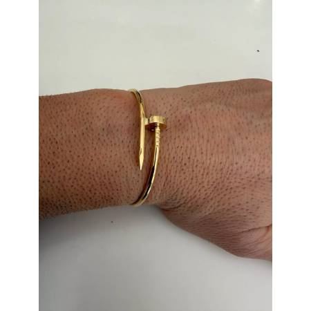 BRACCIALE ORO GIALLO 18 Kt 750% Modello CHIODO DI CARTIER Juste Un Clou Unisex