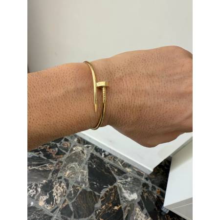 BRACCIALE ORO GIALLO 18 Kt 750% Modello CHIODO DI CARTIER Juste Un Clou Unisex