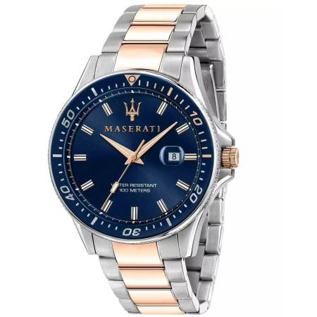 OROLOGIO MASERATI Da Polso Uomo Datario SFIDA Acciaio Argento Rosato R8853140003