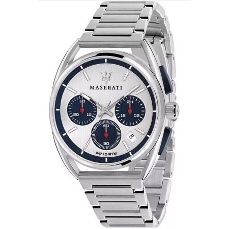 OROLOGIO MASERATI Da Polso CRONOGRAFO Uomo TRIMARANO Acciaio Argento R8873632001