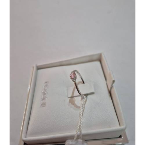 ANELLO SOLITARIO Oro Bianco 18 Karati...