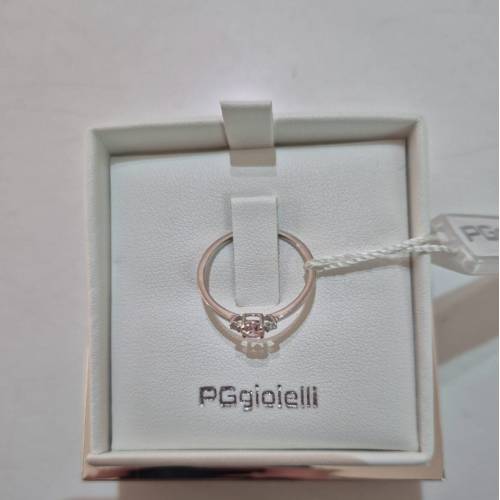 ANELLO SOLITARIO Oro Bianco 18 Karati...