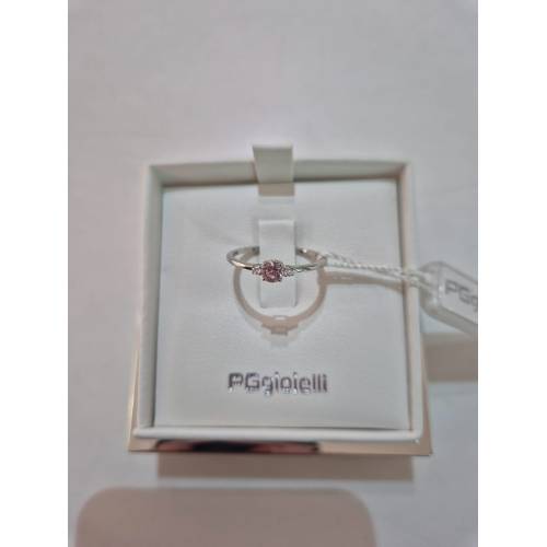 ANELLO SOLITARIO Oro Bianco 18 Karati...