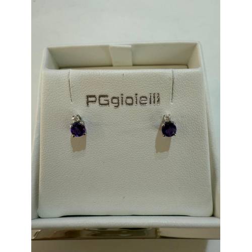ORECCHINI PG GIOIELLI AMETISTA Tondo...