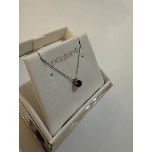 COLLANA Punto Luce AMETISTA Tondo E...