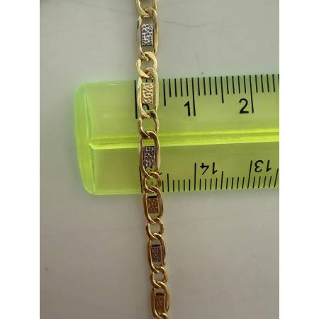 COLLANA ORO Bicolore GIALLO E BIANCO Uomo Donna Unisex 18 Karati 750% Girocollo