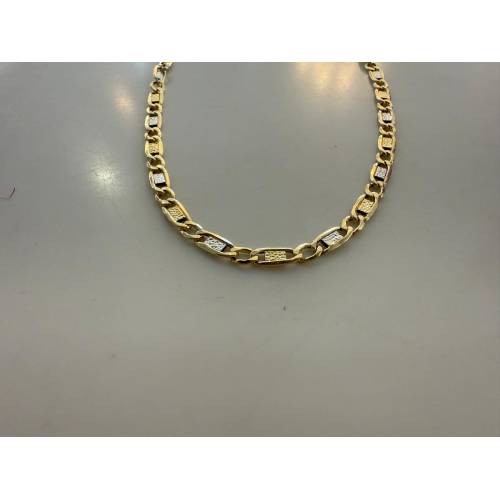 COLLANA ORO Bicolore GIALLO E BIANCO...