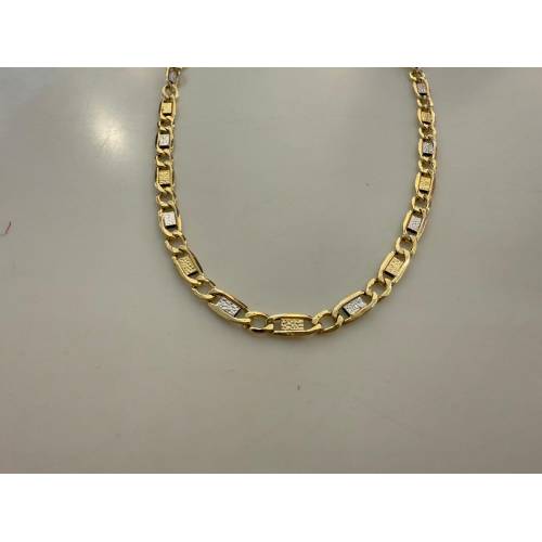 COLLANA ORO Bicolore GIALLO E BIANCO...