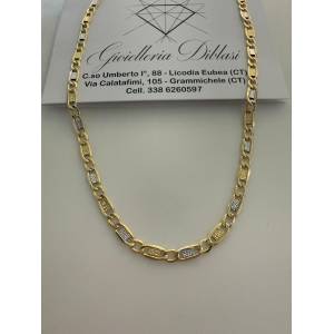 COLLANA ORO Bicolore GIALLO...