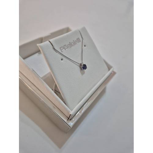 COLLANA Punto Luce ZAFFIRO BLU Tondo...