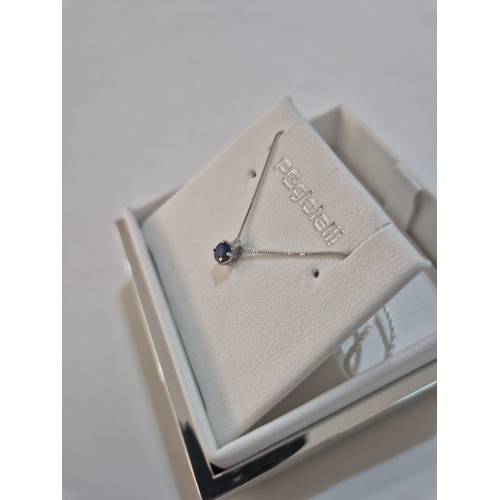 COLLANA Punto Luce ZAFFIRO BLU Tondo...