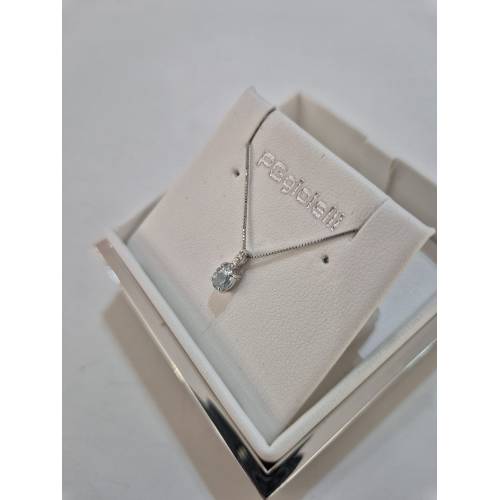 COLLANA ACQUAMARINA Ovale E DIAMANTI...