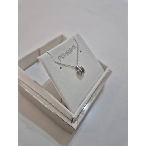 COLLANA SMERALDO Tondo E DIAMANTI In...