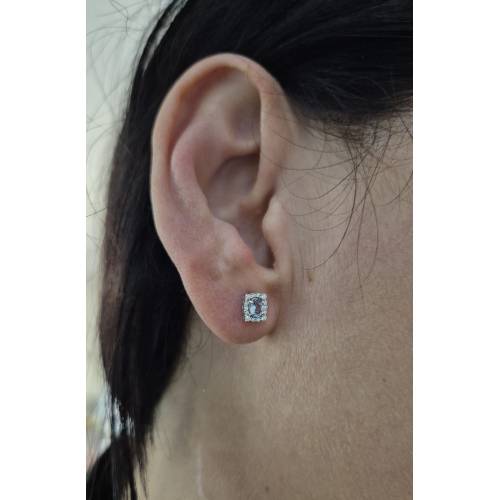 ORECCHINI Con ACQUAMARINA E DIAMANTI...