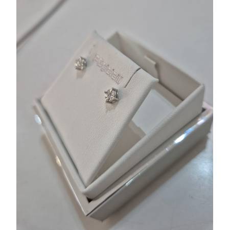 ORECCHINI PG GIOIELLI DIAMANTI Bianchi Punto Luce In ORO BIANCO 18 Karati 750%