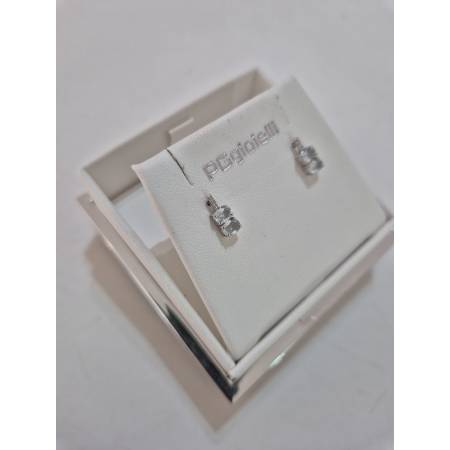 ORECCHINI Con ACQUAMARINA E DIAMANTI PG GIOIELLI In ORO BIANCO 18 Karati 750%