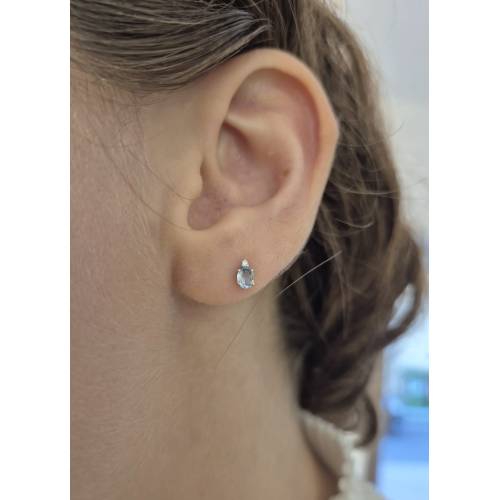 ORECCHINI Con ACQUAMARINA E DIAMANTI...