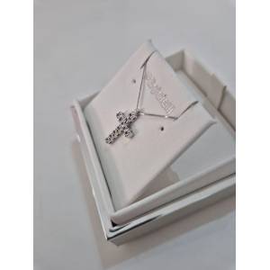 COLLANA CROCE ORO BIANCO 18... 2
