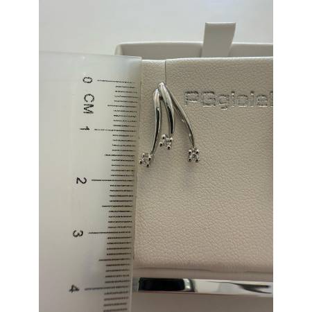 ORECCHINI TRILOGY Pendenti Con DIAMANTI PG GIOIELLI ORO BIANCO 18 Kt 750% Donna