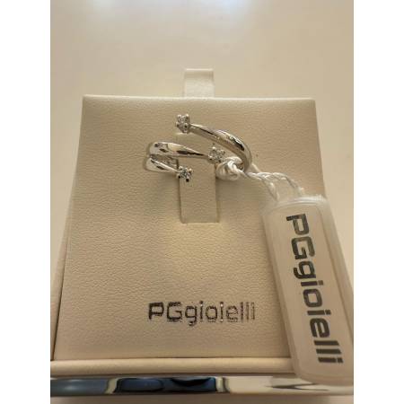 ANELLO TRILOGY DIAMANTI Taglio Brillante G VS ORO BIANCO 18 KARATI PG Gioielli