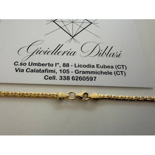 COLLANA In ORO GIALLO 18 Karati 750%...