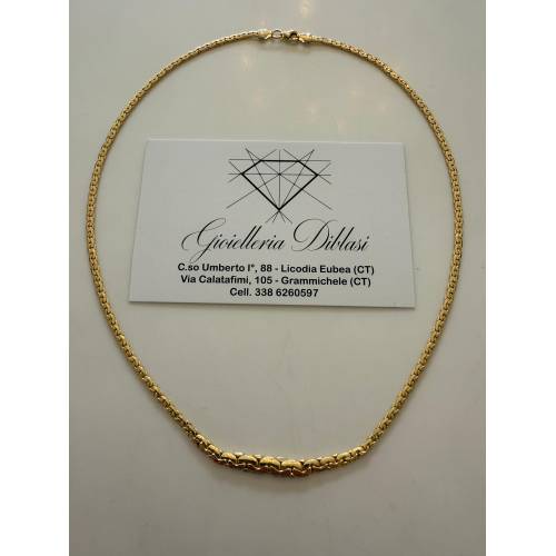 COLLANA In ORO GIALLO 18 Karati 750%...
