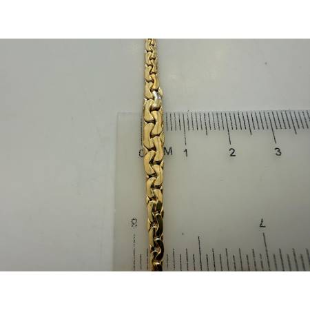 COLLANA In ORO GIALLO 18 Karati 750% Donna COLLIER Girocollo Maglia A Decrescere