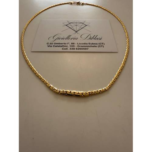 COLLANA In ORO GIALLO 18 Karati 750%...