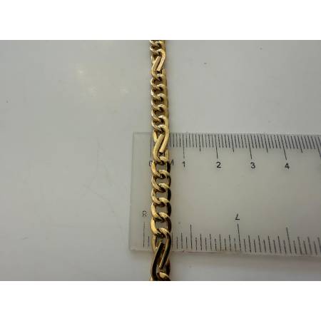 BRACCIALE Uomo Donna Unisex ORO GIALLO 18 Karati 750%/1000 Maglia CATENA Italia