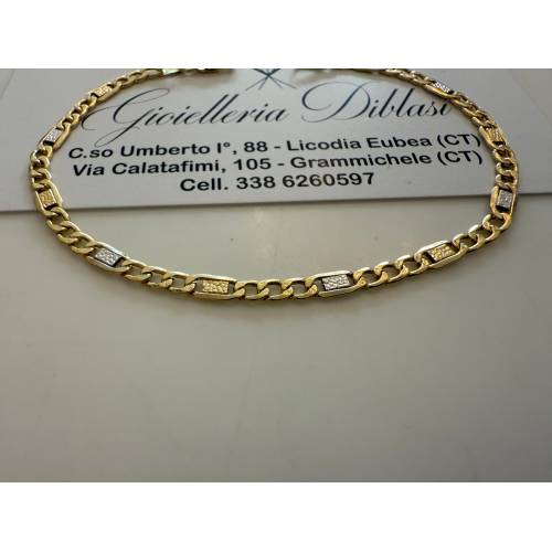 BRACCIALE ORO 18 Kt 750% Uomo Donna...